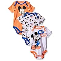 Disney Baby Boys' Mickey Mouse 3 Pack Bodysuits