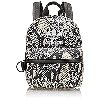 adidas Originals Trefoil 2.0 Mini Backpack Small Travel Bag, Python Black-Sand Strata/Black, One Size