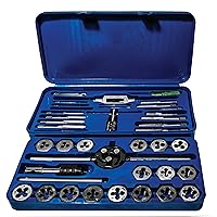 Century Drill & Tool 98900 Fractional Tap and Die Set, 40-Piece