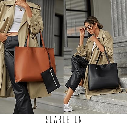 Scarleton Leather Tote Bag for Women, Womens Purses and Handbags, Reversible Tote Bags for Women, Purses for Women, H1842