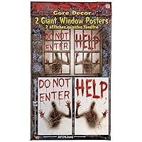 2 Piece Giant Bloody Window Posters Halloween Party Decoration