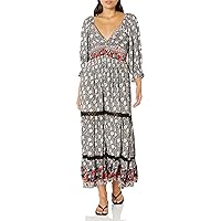 Angie Women's Long Sleeve Maxi Dress with Cutout