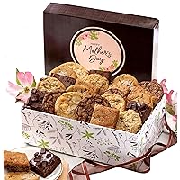 Bakery Cookie and Brownie Gift Box, Mother's Day Gift Basket with Gourmet Food Gift with Prime Delivery, Edible Care Package Gifts for Mom, Mother, Grandma, Wife, Daughter