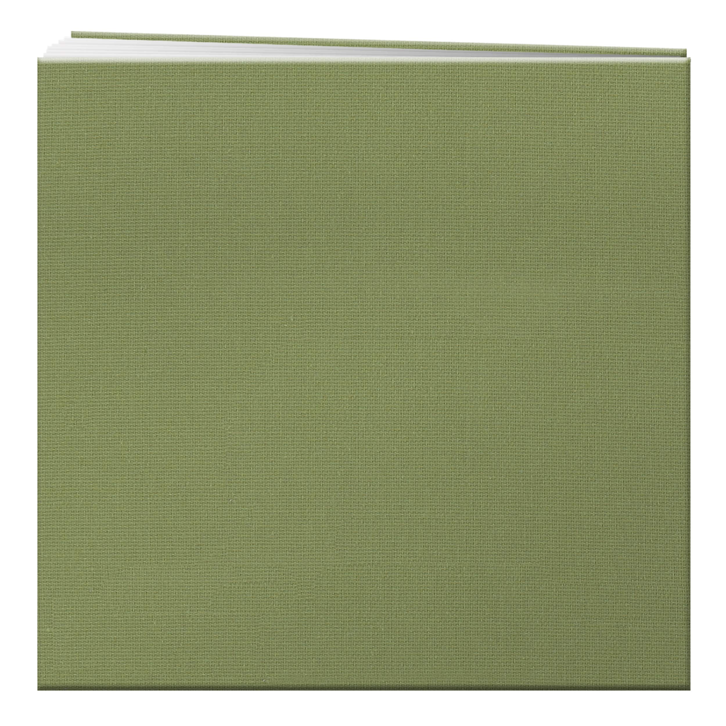 Pioneer 12-Inch by 12-Inch Cloth Cover Postbound Memory Book with Window, Sage Green