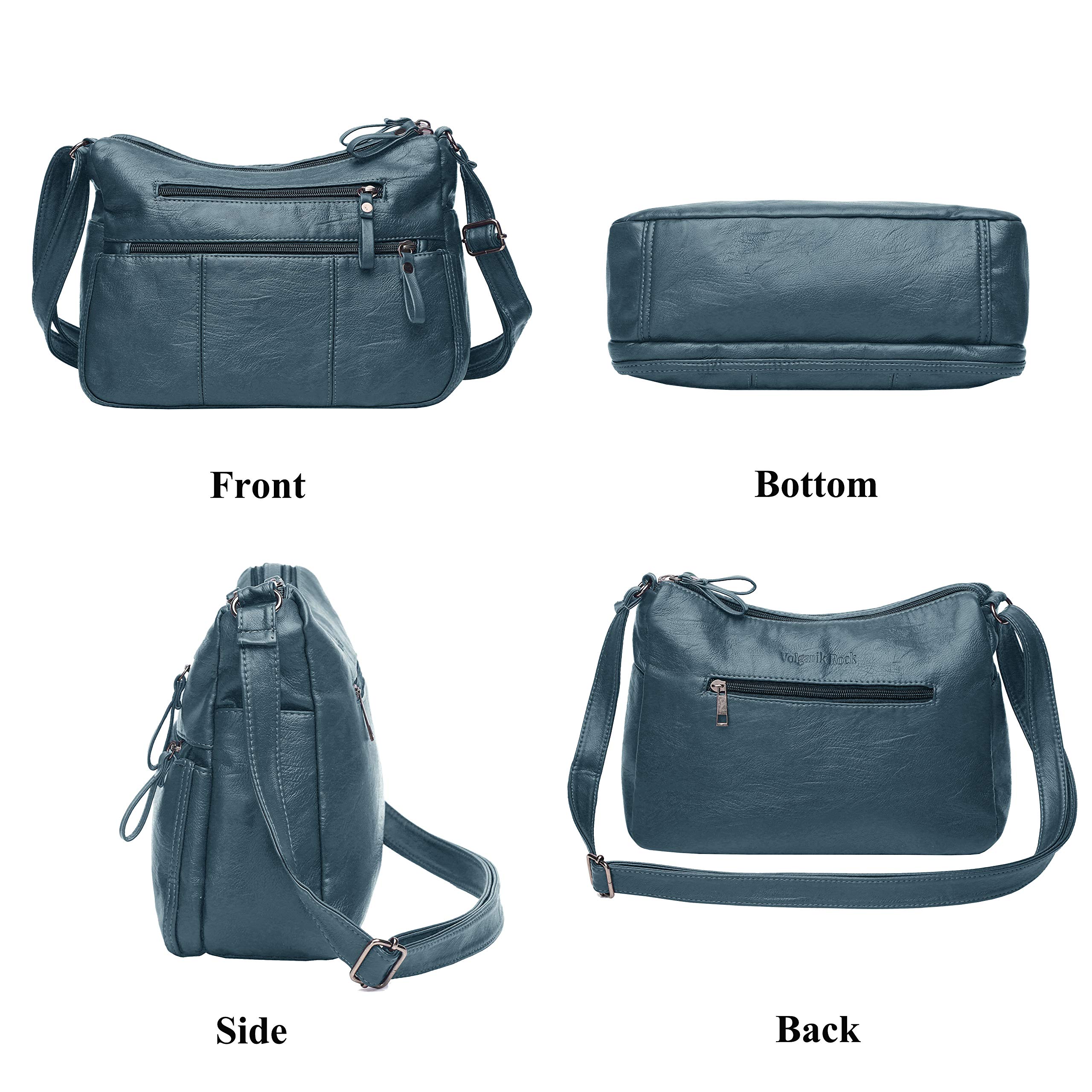 VOLGANIK ROCK Purses for Women Soft PU Leather Shoulder Bag Ladies  Crossbody Purse and handbags Lightweight Pocketbook