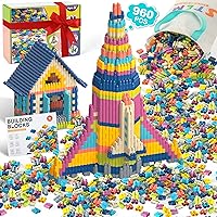 961 Pcs building toys for kids ages 4-8, Educational STEM Building Blocks for Brain Development & Hands-On Ability Improvement, Construction Toy for Preschool and Kindergarten Boys & Girls Aged 3+
