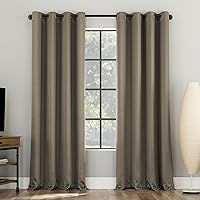 Sun Zero Nordic 2-Pack Theater Grade Noise Reducing Extreme 100% Blackout Grommet Curtain Panel Pair, 52