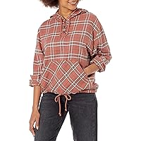 UNIONBAY Women's Kassandra Plaid Pullover Hooded Shirt