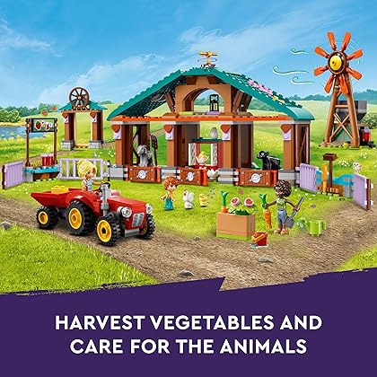LEGO Friends The Sanctuary of The Farm Animals, Building Toy with Tractor, Mill, 3 Mini Dolls and 5 Animals, Toys for Girls and Children from 6 Years and Older, Gift Ideas 42617