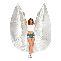 Leg Avenue womens 360 Degree Pleated Halter Isis Wings With Support Sticks