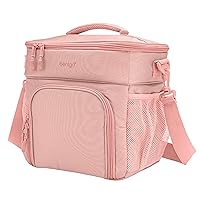 Bentgo® Prep Deluxe Insulated Multimeal Bag - Lunch Box Bag, Holds 5 Meals, Premium Insulation up to 8 Hrs, Durable, Water-Resistant - Large Capacity For Adult Meal Prep (Blush)