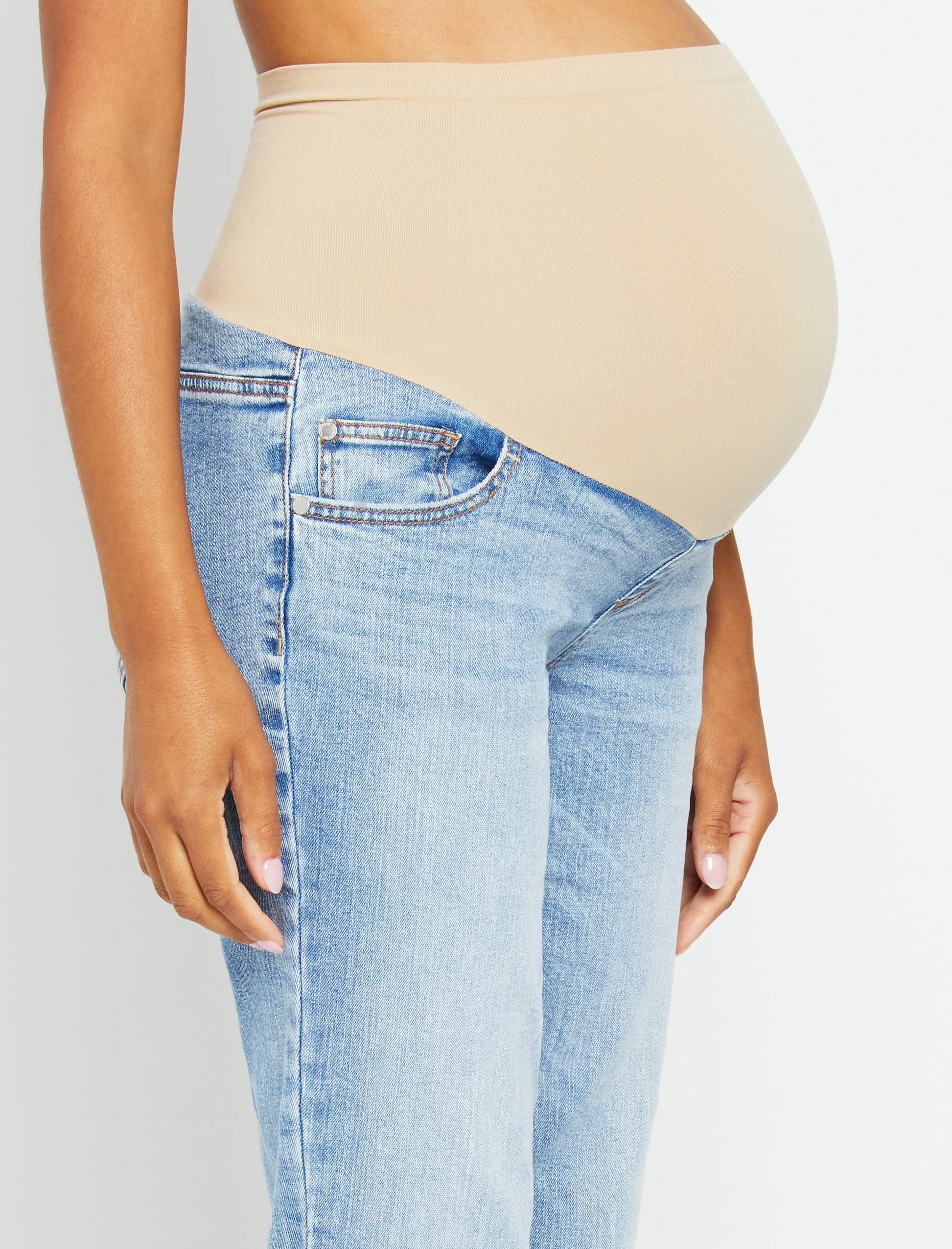 Motherhood Maternity Women's Indigo Blue Stretch Secret Fit Belly Straight Jean