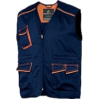 Men's Panoply Panostyle Work Gilet Lightweight Bodywarmer Uniform Small Navy Blue With Orange Trim