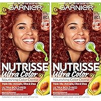 Hair Color Nutrisse Ultra Color Nourishing Creme, RC1 Copper Red (Terracotta Chili) Permanent Hair Dye, 2 Count (Packaging May Vary)