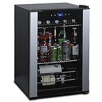 Wine Enthusiast Evolution Series Stainless Steel Wine & Beverage Center – Compact, Adjustable Temperature, Freestanding Mini Fridge