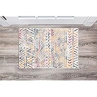 Rugshop Geometric Boho Perfect for high Traffic Areas of Your Living Room,Bedroom,Home Office,Kitchen Area Rug 2' x 3' Multi