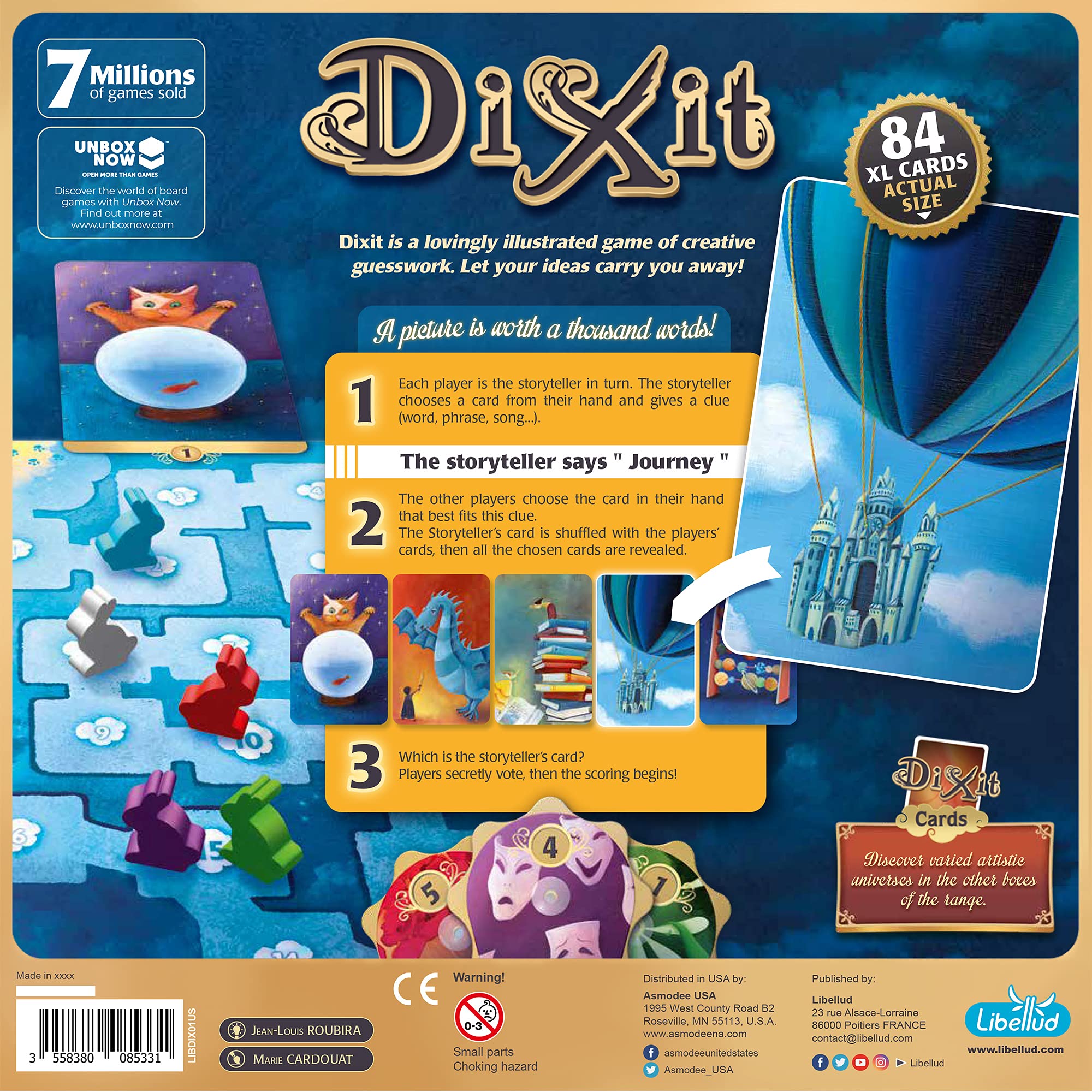 Dixit Board Game 2021 Refresh | Storytelling Game for Kids and Adults | Fun Family Party Game | Creative Kids Game | Ages 8+ | 3-8 Players | Average Playtime 30 Minutes | Made by Libellud