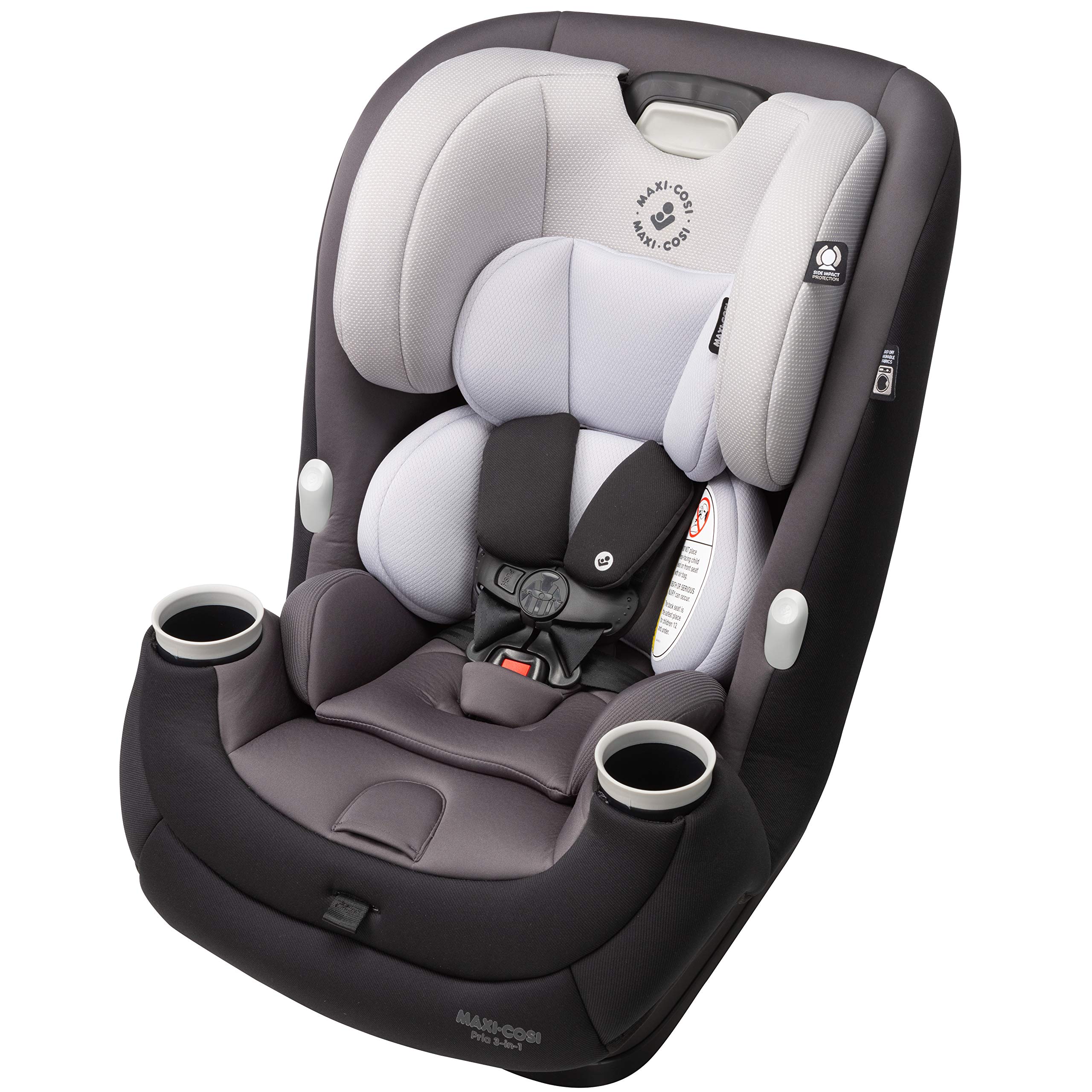 Maxi-Cosi Pria All-in-One Convertible Car Seat, rear-facing, from 4-40 pounds; forward-facing to 65 pounds; and up to 100 pounds in booster mode, Blackened Pearl