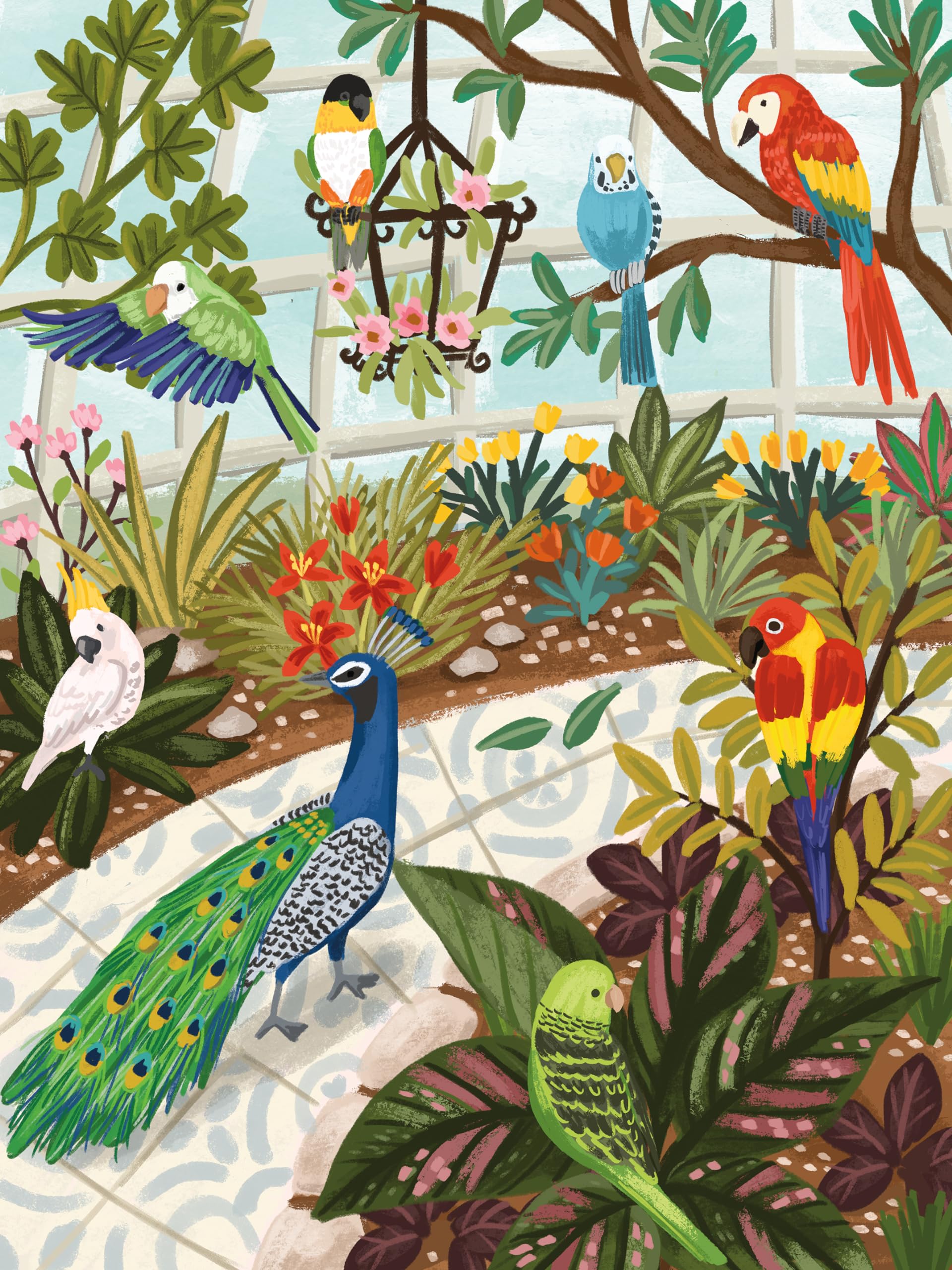 Ceaco - Olivia Gibbs - Joyful Aviary - 300 Oversized Piece Jigsaw Puzzle