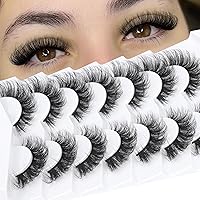 Mink Lashes Fluffy Eyelashes Cat Eye Lashes Natural Look 3D 15MM Strip Fake Eyelashes That Look Like Extension 7 Pairs by Geeneiya