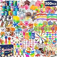300 PCS Party Favor for Kids Goodie Bags Stuffers, Prize Box Toys for Kids Classroom Bulk, Small Fidget Toys Pinata Fillers, Treasure Chest Toy for Students Rewards, Carnival Prizes, Birthday Gifts