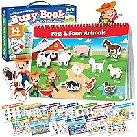 Montessori Busy Book for Toddlers Ages 3 and Up - Pre K Preschool Learning Activities Book - Kindergarten Educational Toys for 3 Year Old - My Preschool Busy Book Ages 3-4 4-8 5-7