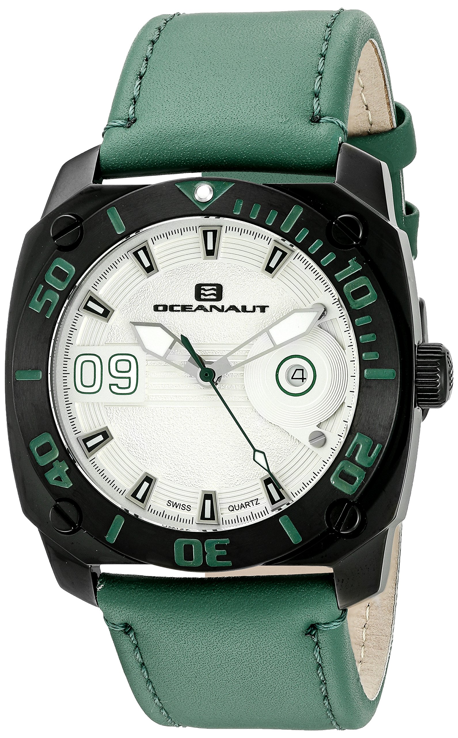 Oceanaut Men's OC1343 Barletta Analog Display Swiss Quartz Green Watch
