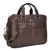 Real Colombian Leather Laptop Bag Briefcase Cross Body Shoulder Bag HL341 Brown