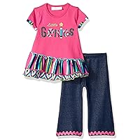 Bonnie Baby Baby Girls Holiday Dresses and Legging Sets, Little Genius, 12M