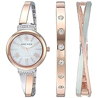 Women's Premium Crystal Accented Bangle Watch Set, AK/2245