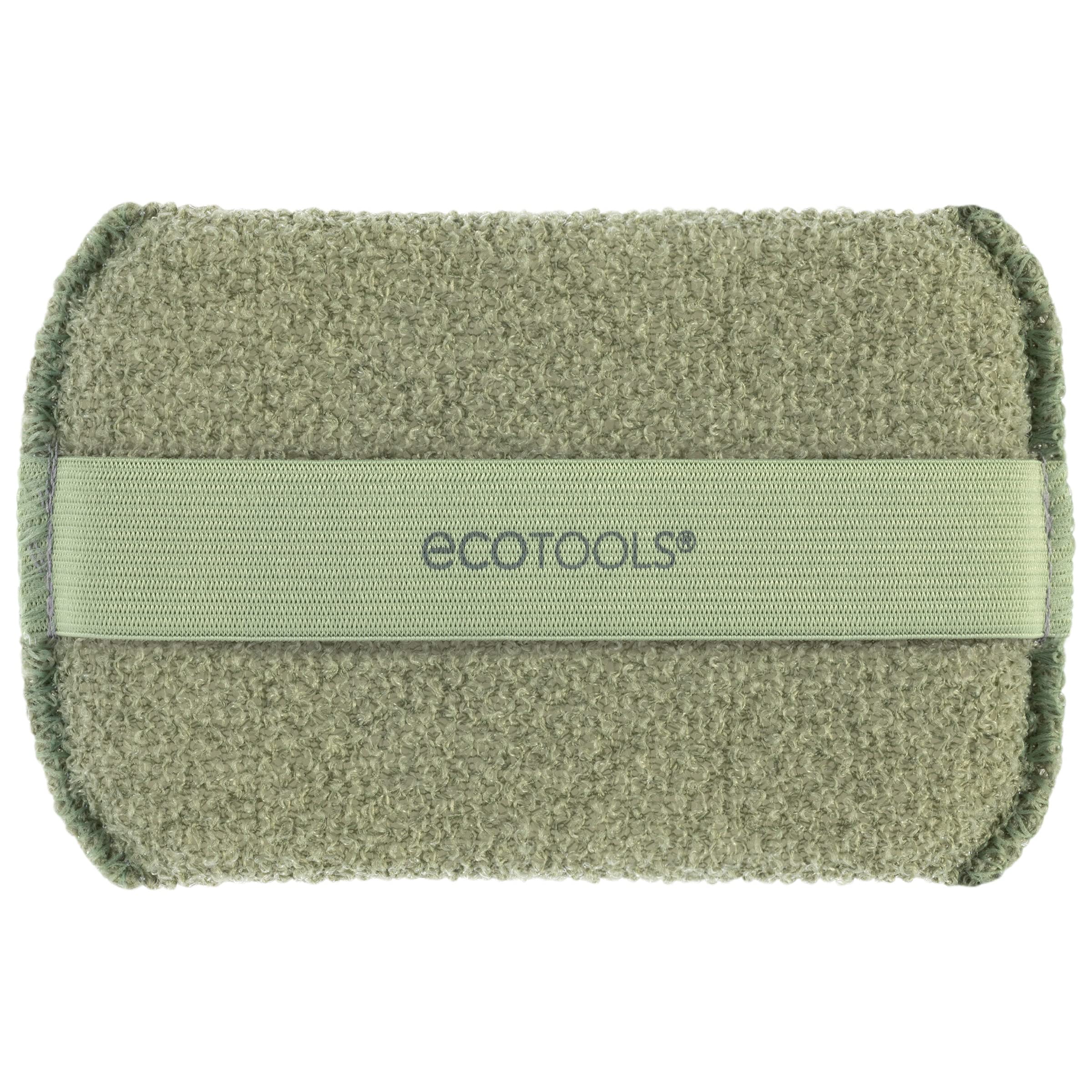 EcoTools Exfoliating Body Buffer, for Body Cleansing, Removes Dead Skin, Moderate Exfoliation, Bath & Shower Accessory, Designed with Strap, Sustainable & Vegan Body Scrubber, 4 Count