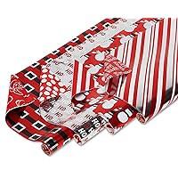 American Greetings 80 sq. ft. Reversible Christmas Wrapping Paper Bundle, Red, Black and Silver Foil, Candy Cane Stripe, Snowmen and Santa Belt (4 Rolls 30 in. x 8 ft.)