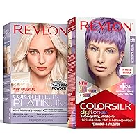 Bundle of Revlon Permanent Hair Color ColorSilk Digitones with Keratin, 92D Pastel Lavender (Pack of 1) + Permanent Hair Color by Revlon, Color Effects Highlighting Kit, 60 Platinum, 8 Oz, (Pack of 1)