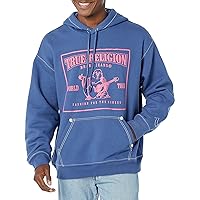 True Religion Men's Relaxed Big T Pullover Hoodie