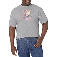 Disney Big & Tall Frozen Two Anna Face Men's Tops Short Sleeve Tee Shirt