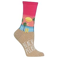 Hot Sox Women's Funny Jokes & Wordplay Crew Socks-1 Pair Pack-Cool & Cute Novelty Gifts