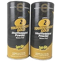 Twin Pack of 2 Speed Shuffleboard Powder Wax with a Shuffleboard Sweep bundle option