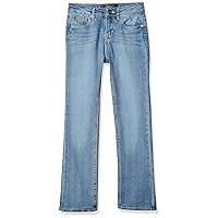 Girls' Bootcut Fit Stretch Denim Jeans with Zipper Closure & Pockets