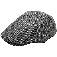 N172 Homespun Tweed Pattern Wool Newsboy Cap Cabbie Golf Flat Gatsby Driving Hat