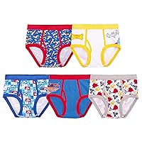 DC Comics Boys' League of Super-Pets 100% Combed Cotton 5-pk Briefs in Sizes 4 and 8