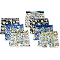 SpongeBob SquarePants Boys' Amazon Exclusive Underwear Multipacks with Patrick, Squidward and More in Sizes 4, 6, 8, 10 & 12