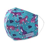 Dr. Talbot's Kid’s Washable Cloth Cup Face Mask for Personal Health by Nuby, 1 Pack, Leopards, 6-12 Years Old
