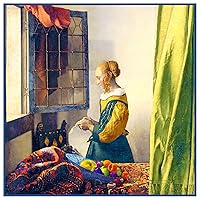 Orenco Originals Girl Reading Letter a Window Johannes Vermeer Counted Cross Stitch Pattern