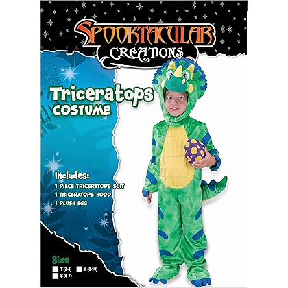Spooktacular Creations Child Triceratops Dinosaur Costume for Kids Toddler Halloween Dress Up Party, DinosaurThemed Party