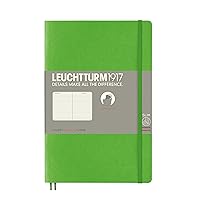 LEUCHTTURM1917 - Notebook Softcover Paperback B6+ - 123 Numbered Pages for Writing and Journaling (Ruled, Fresh Green)