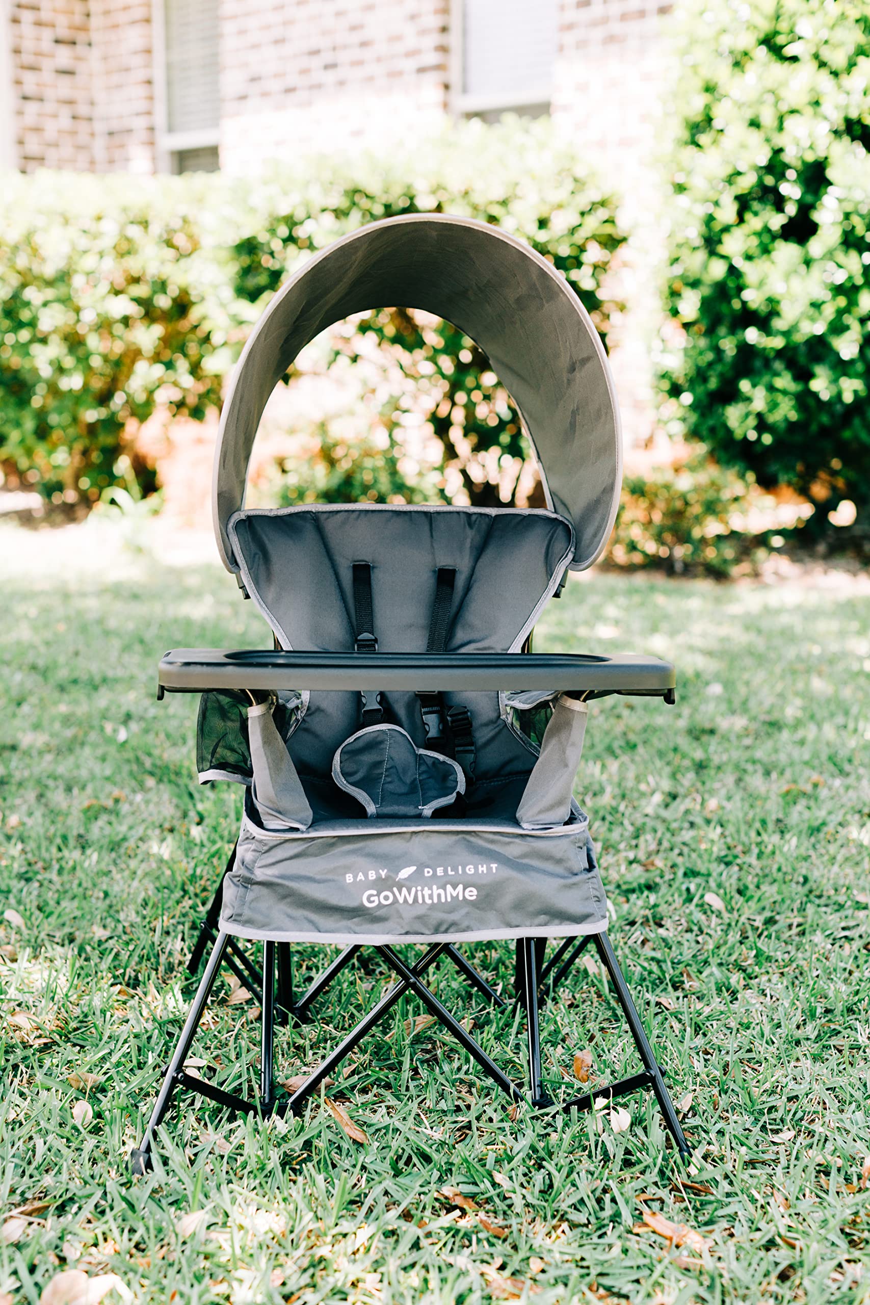 Baby Delight Go with Me Jubilee Deluxe Portable Chair | Indoor and Outdoor | Sun Canopy | Grey