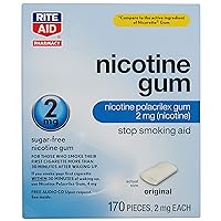 Rite Aid, Nicotine Gum Original Flavor 2Mg, 170 Count