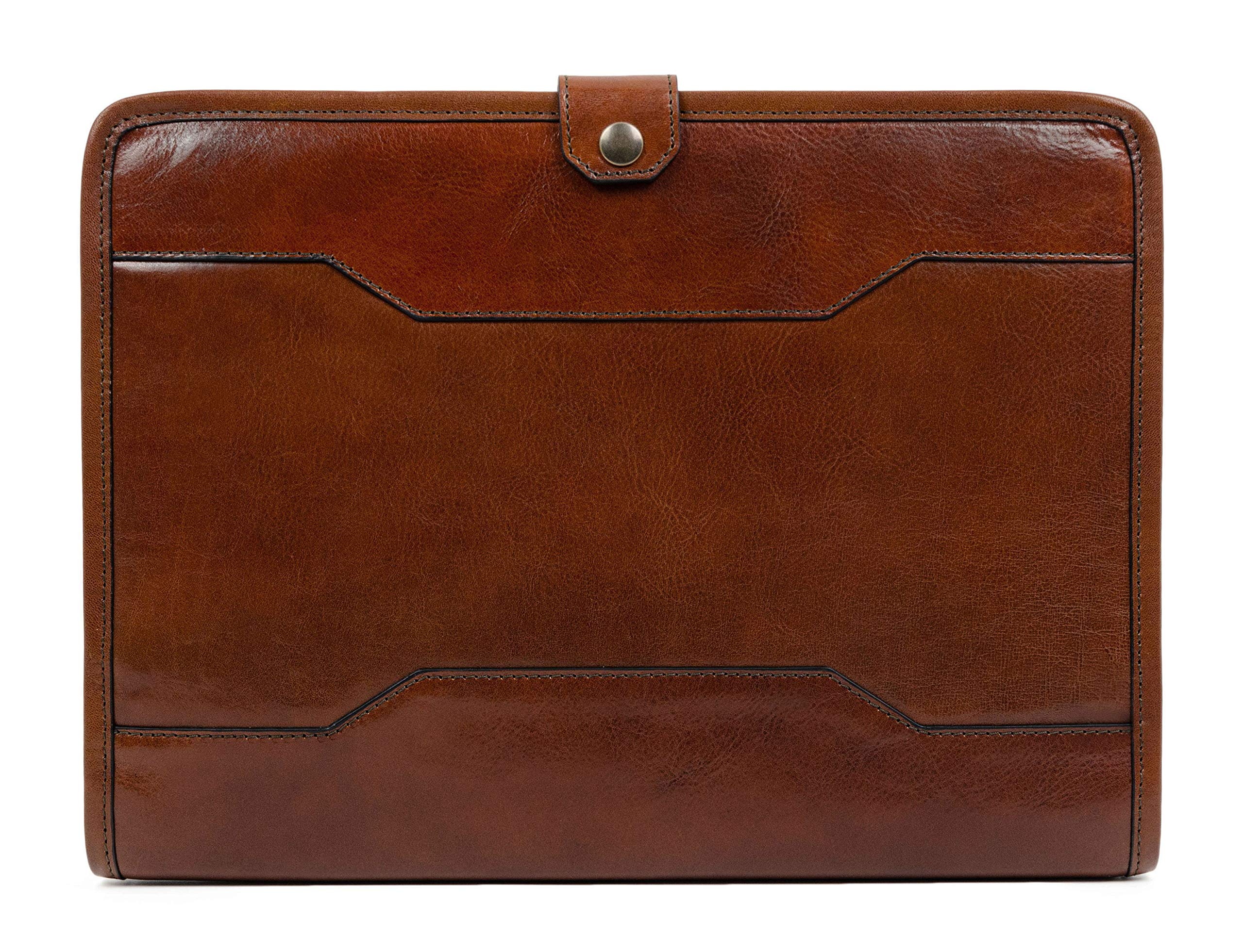 Leather Portfolio Organizer Folder 13 in Laptop Case Brown – Time Resistance