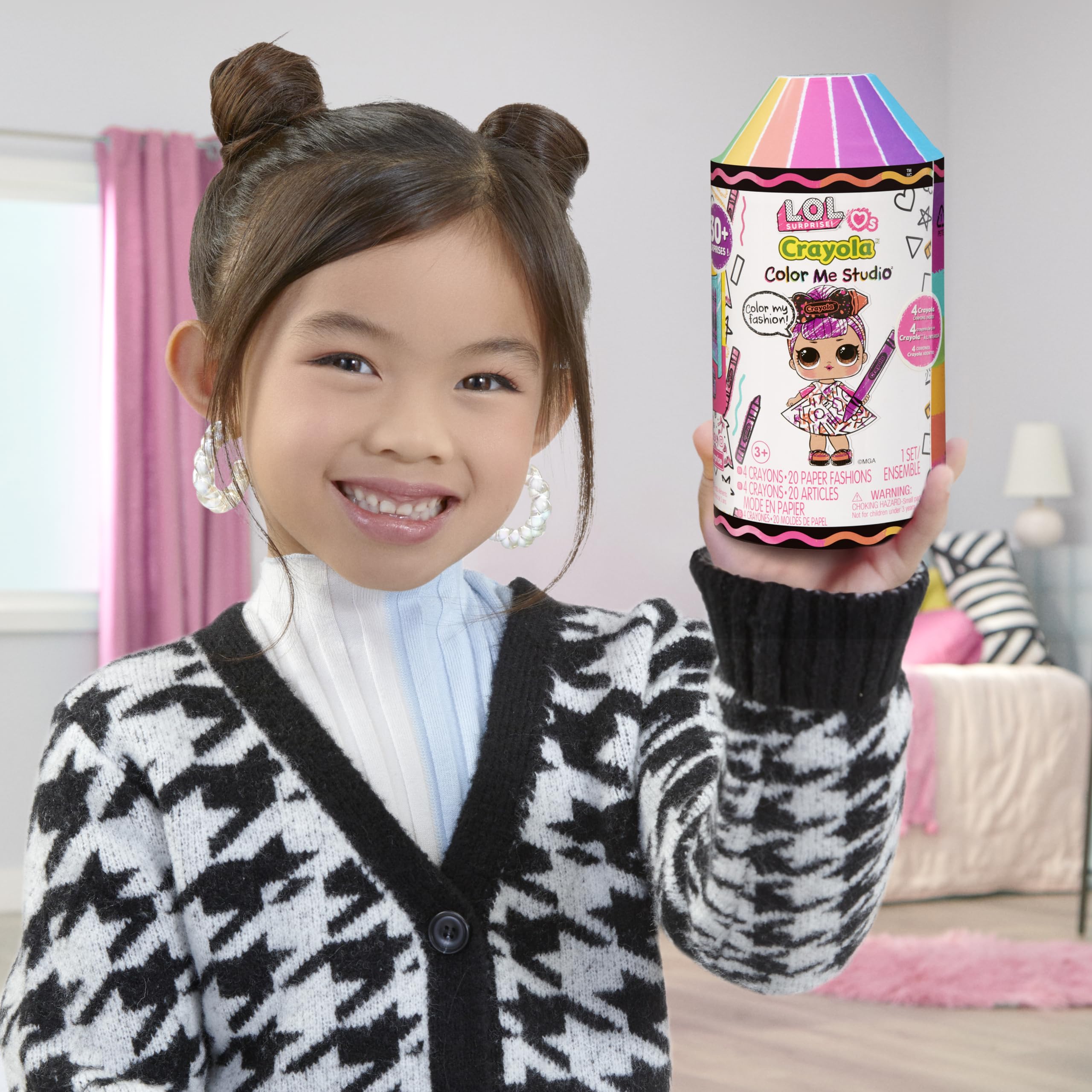 L.O.L. Surprise! Loves CRAYOLA Color Me Studio with Collectible Doll, Over 30 Surprises, Paper Dresses, Crayon Dolls, Art Studio Packaging, Crayon Capsule Packaging, Limited Edition Doll 3+