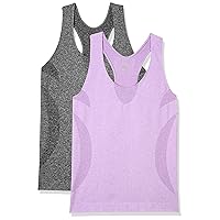 SHAPEWELL Yoga Tank Top for Women - Racerback Athletic Tanks, Running Gym Yoga Shirts (Pack of 2)